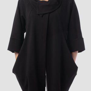 JOSEPH  RIPKOFF BLACK COAT NWOT SIZE 8 MATERIAL IS